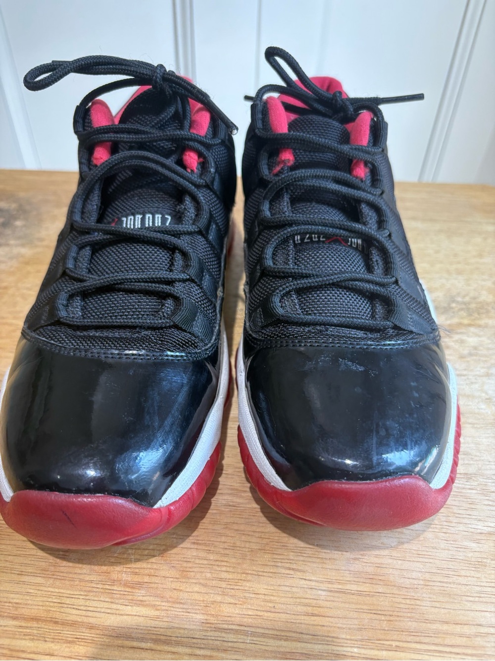 Jordan Kids Black and Red Low-Top Sneakers